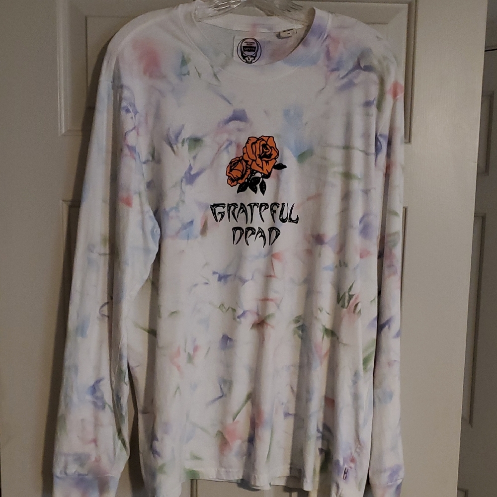 Levi's X Grateful Dead Tie-Dye Long Sleeve Shirt. Size Large. Multi Color.